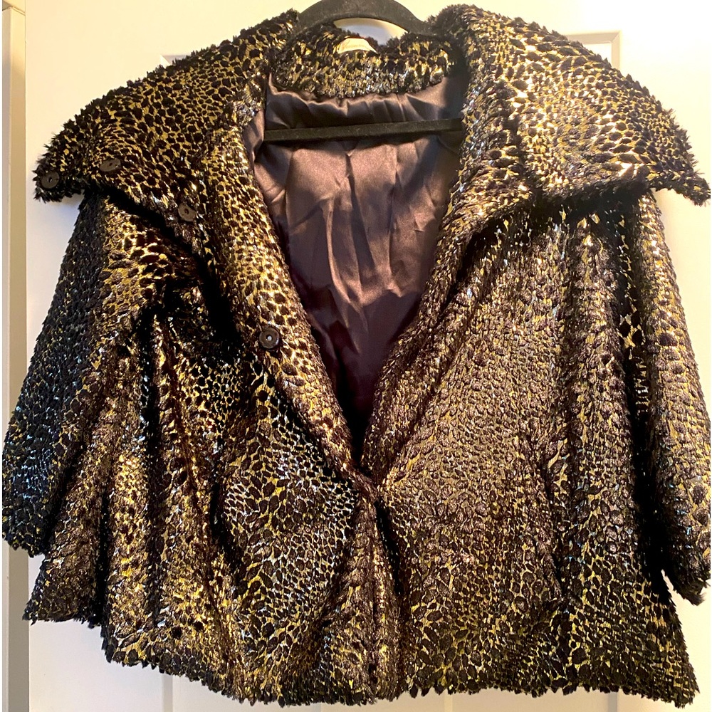 Ladies gold and black evening jacket